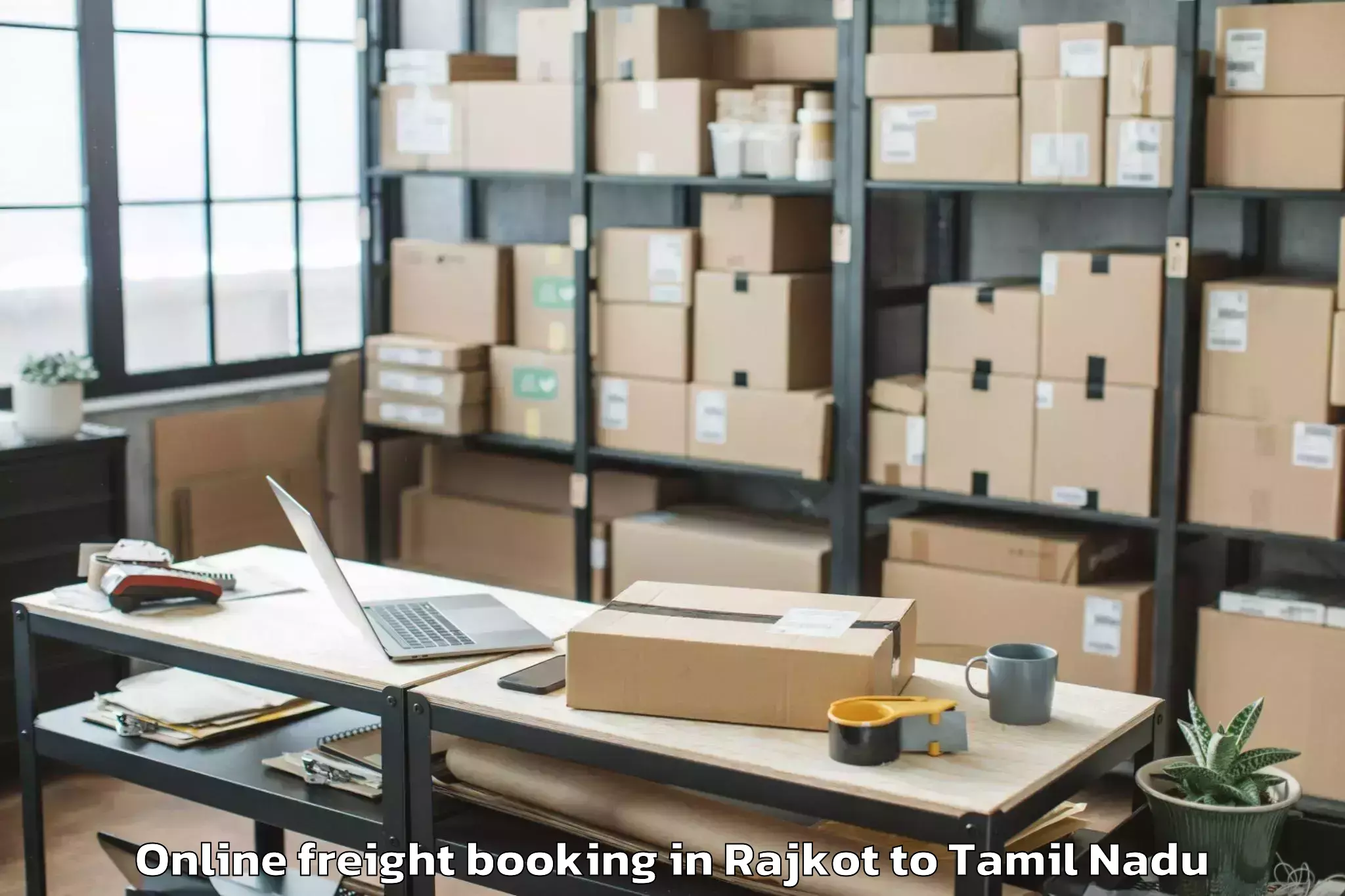 Hassle-Free Rajkot to Karaikudi Online Freight Booking